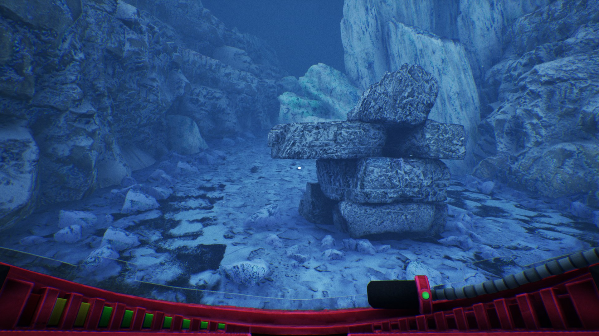 Blue alien landscape in Return to Grace