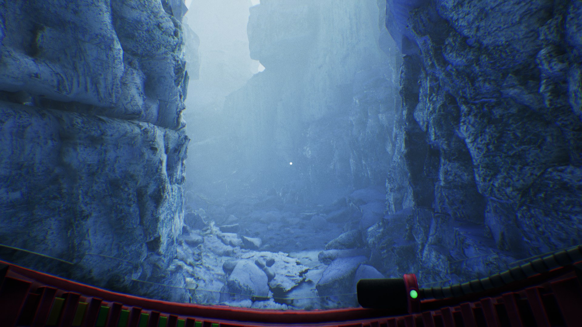 Blue ice cavern in Return to Grace